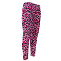 Pink Leopard Print Men's Compression Pants