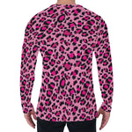 Pink Leopard Print Men's Long Sleeve T-Shirt