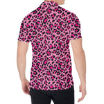 Pink Leopard Print Men's Shirt
