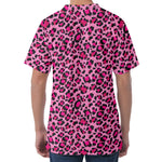 Pink Leopard Print Men's Velvet T-Shirt