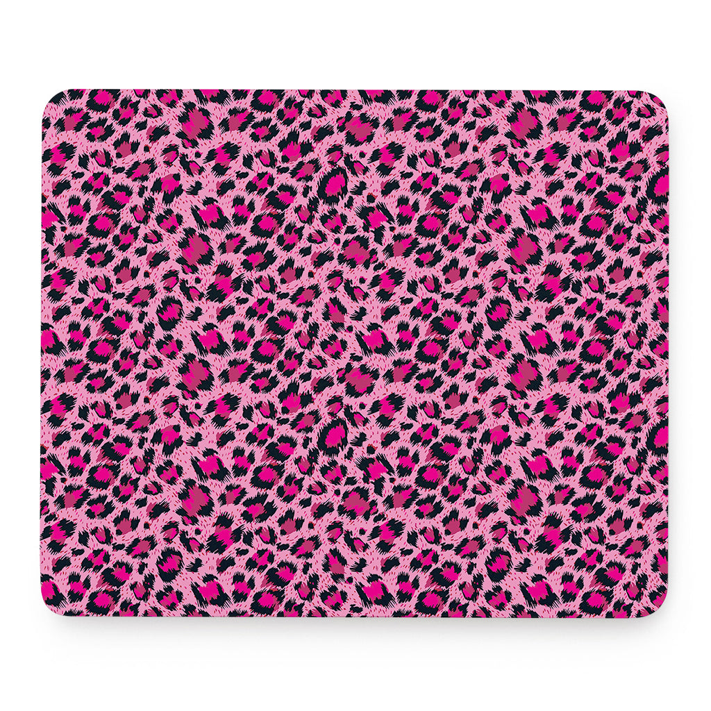Pink Leopard Print Mouse Pad