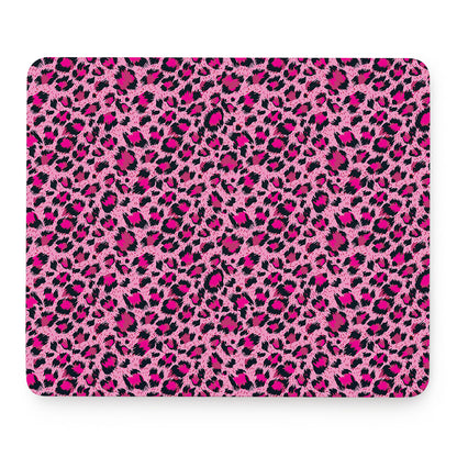 Pink Leopard Print Mouse Pad