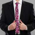 Pink Leopard Print Necktie