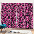 Pink Leopard Print Pencil Pleat Curtains