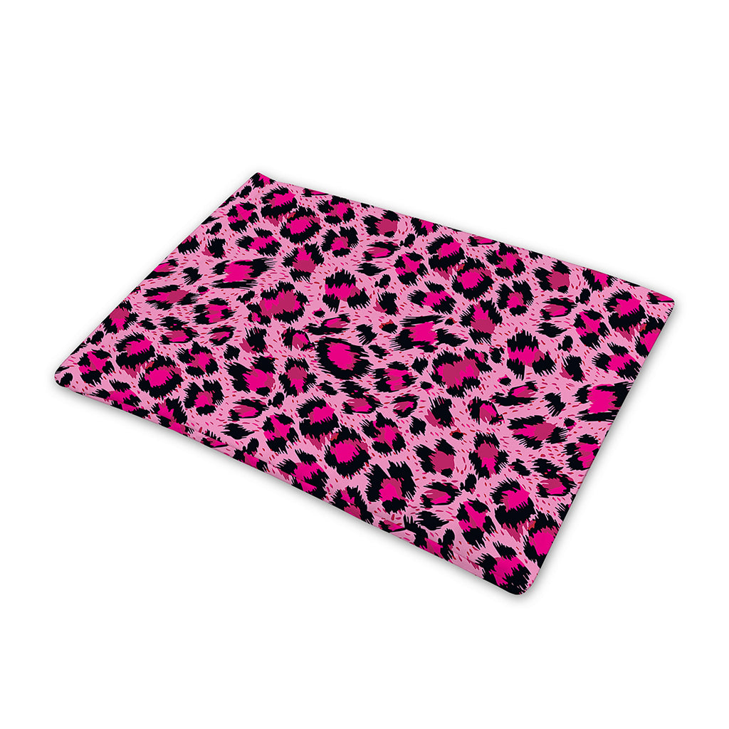 Pink Leopard Print Pet Cooling Mat Cover