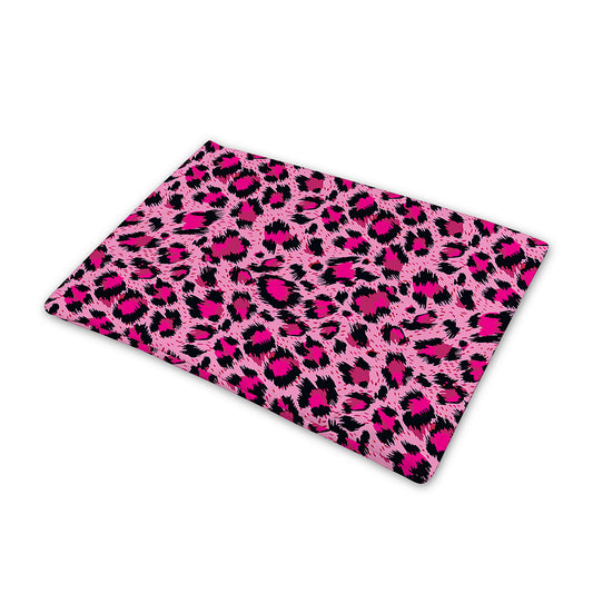 Pink Leopard Print Pet Cooling Mat Cover