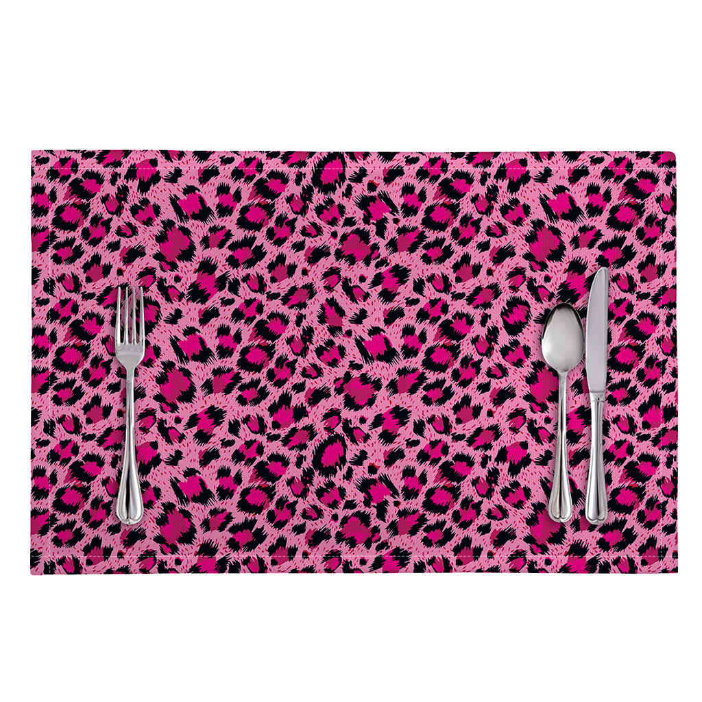 Pink Leopard Print Placemat