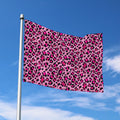 Pink Leopard Print Polyester Flag
