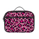 Pink Leopard Print Portable Lunch Bag