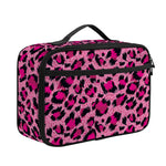 Pink Leopard Print Portable Lunch Bag