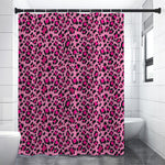 Pink Leopard Print Premium Shower Curtain