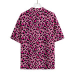 Pink Leopard Print Rayon Hawaiian Shirt