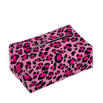 Pink Leopard Print Rectangle Tissue Box Cover