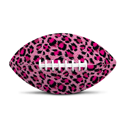 Pink Leopard Print Rugby Ball