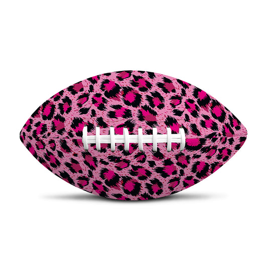 Pink Leopard Print Rugby Ball