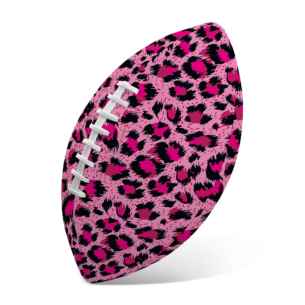 Pink Leopard Print Rugby Ball