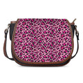 Pink Leopard Print Saddle Bag