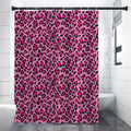 Pink Leopard Print Shower Curtain