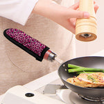 Pink Leopard Print Skillet Handle Cover