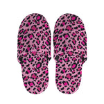 Pink Leopard Print Slippers