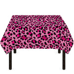 Pink Leopard Print Tablecloth