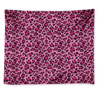 Pink Leopard Print Tapestry