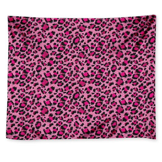 Pink Leopard Print Tapestry