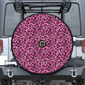 Pink Leopard Print Tire Cover With Camera Hole