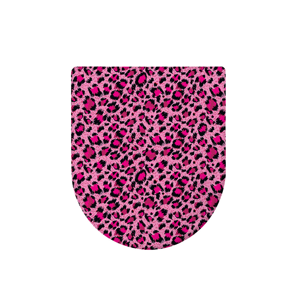 Pink Leopard Print Toilet Lid Cover