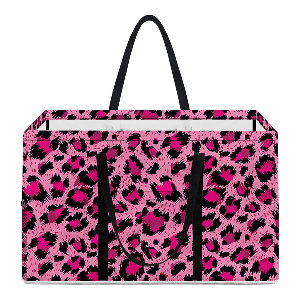 Pink Leopard Print Utility Tote Bag