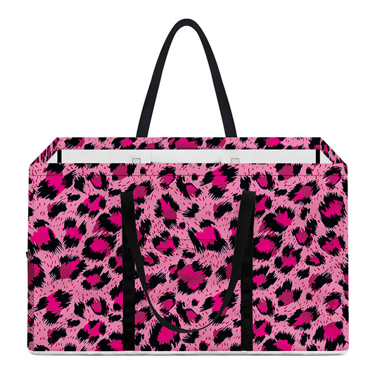 Pink Leopard Print Utility Tote Bag