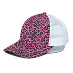 Pink Leopard Print White Mesh Trucker Cap