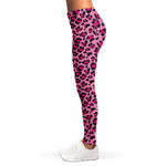 Pink Leopard Print Women's Leggings
