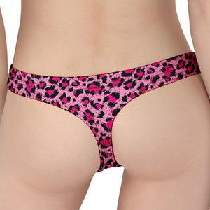 Pink Leopard Print Women's Thong