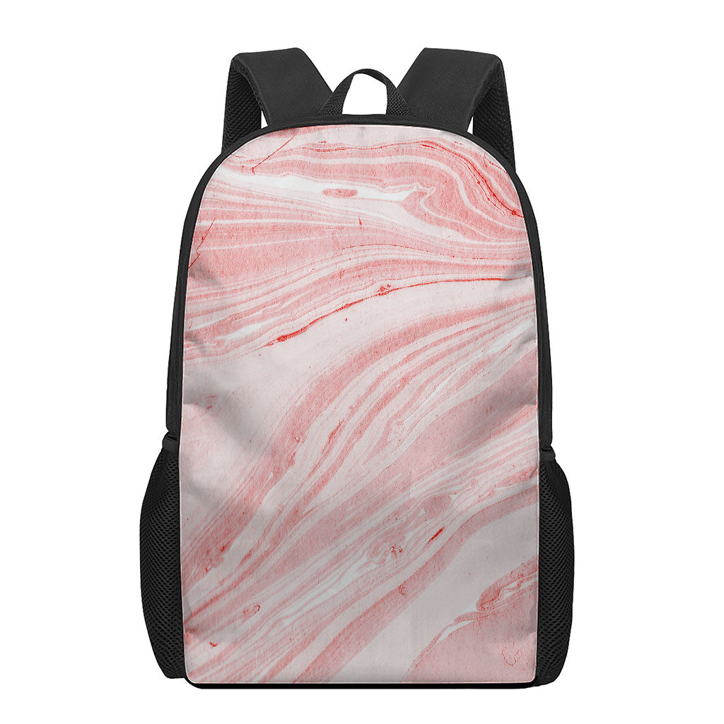 Pink Liquid Marble Print 17 Inch Backpack