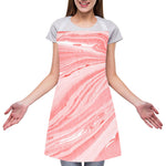 Pink Liquid Marble Print Adjustable Apron
