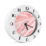 Pink Liquid Marble Print Alarm Clock