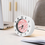 Pink Liquid Marble Print Alarm Clock