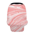Pink Liquid Marble Print Baby Seat Cover