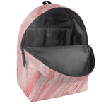 Pink Liquid Marble Print Backpack