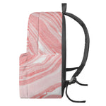 Pink Liquid Marble Print Backpack