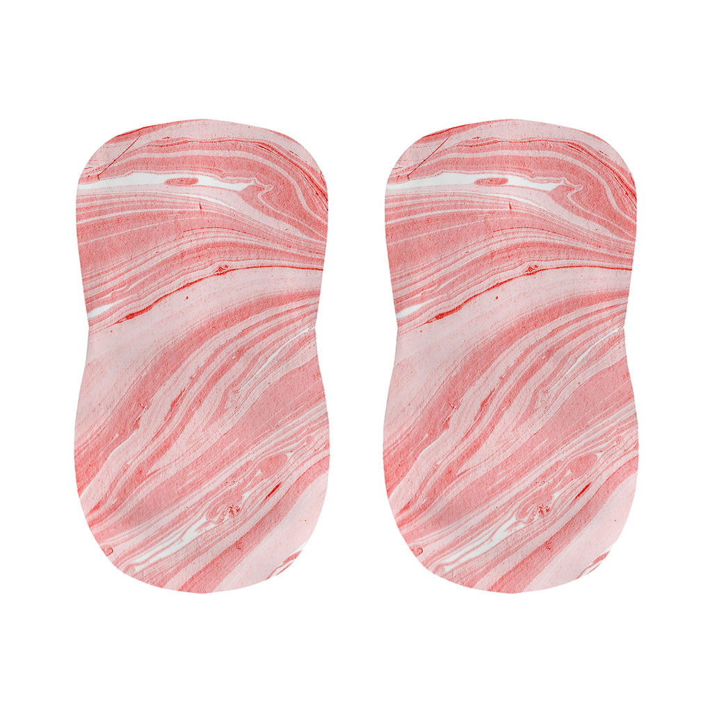Pink Liquid Marble Print Bar Stool Covers