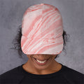 Pink Liquid Marble Print Baseball Cap