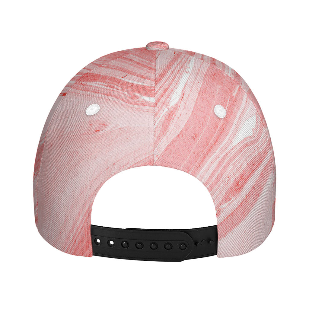 Pink Liquid Marble Print Baseball Cap