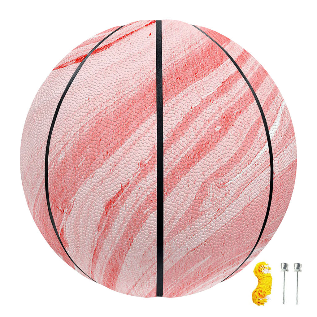 Pink Liquid Marble Print Basketball
