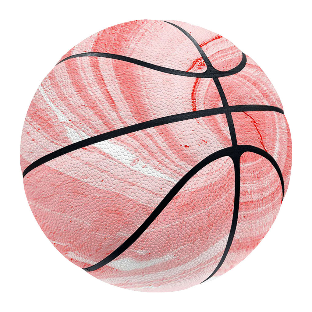 Pink Liquid Marble Print Basketball