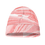 Pink Liquid Marble Print Beanie