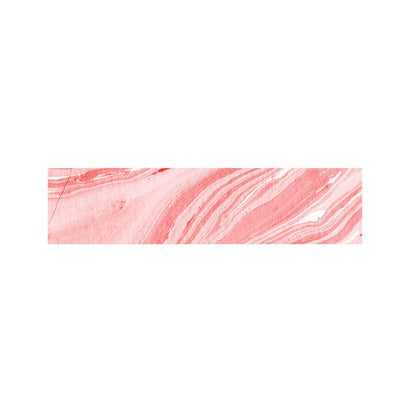 Pink Liquid Marble Print Bed Runner