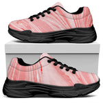Pink Liquid Marble Print Black Chunky Shoes