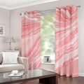 Pink Liquid Marble Print Dimout Grommet Curtains